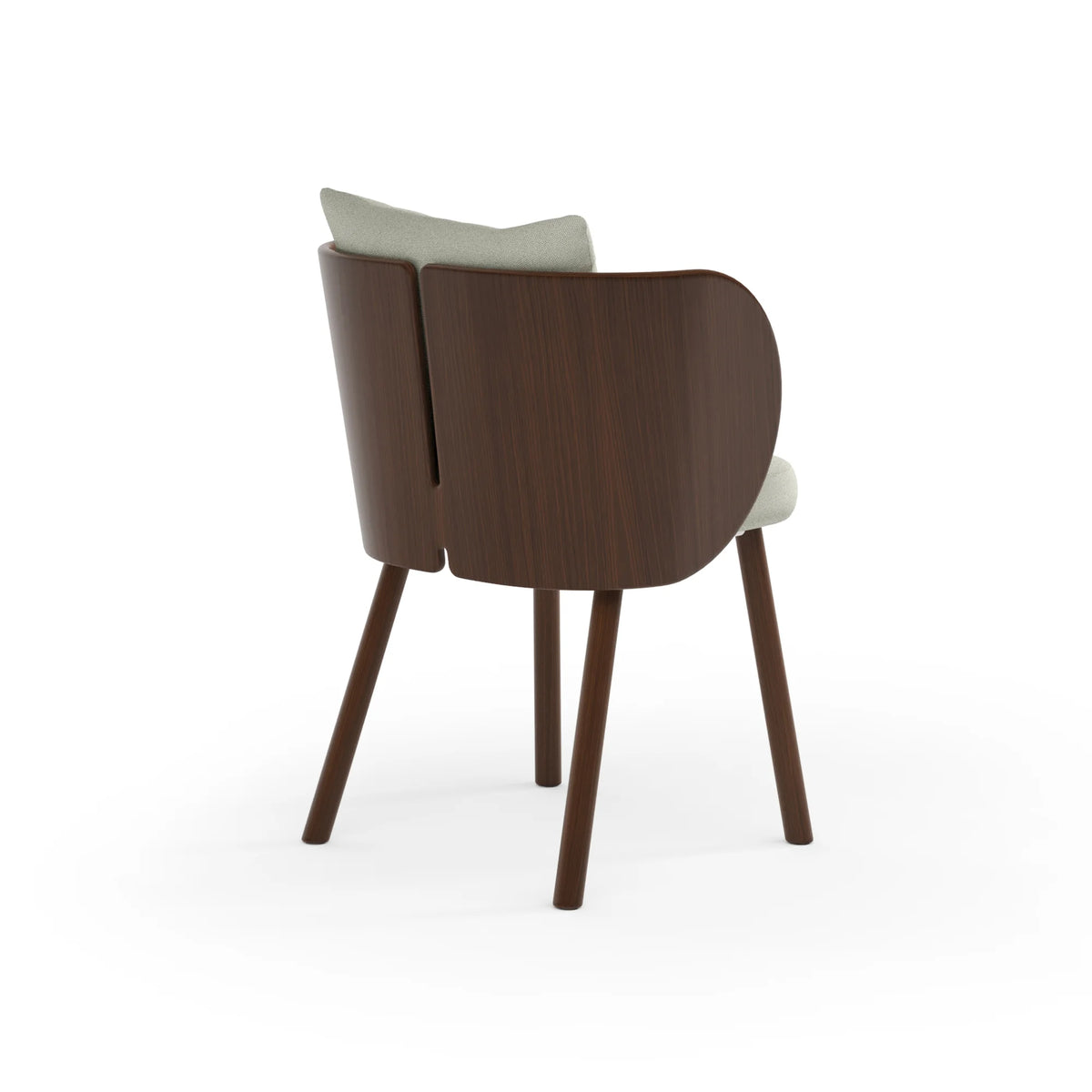 Gonna GON101 Dining Chair - Walnut Stained Oak/Fabric G3 (Relate 0921 Sage Green)-3