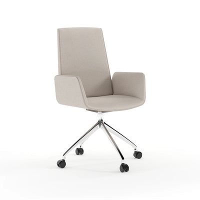 Hug Executive HUG325 Office Task Chair - Polished Aluminium/Fabric G2 (Relate 0101)