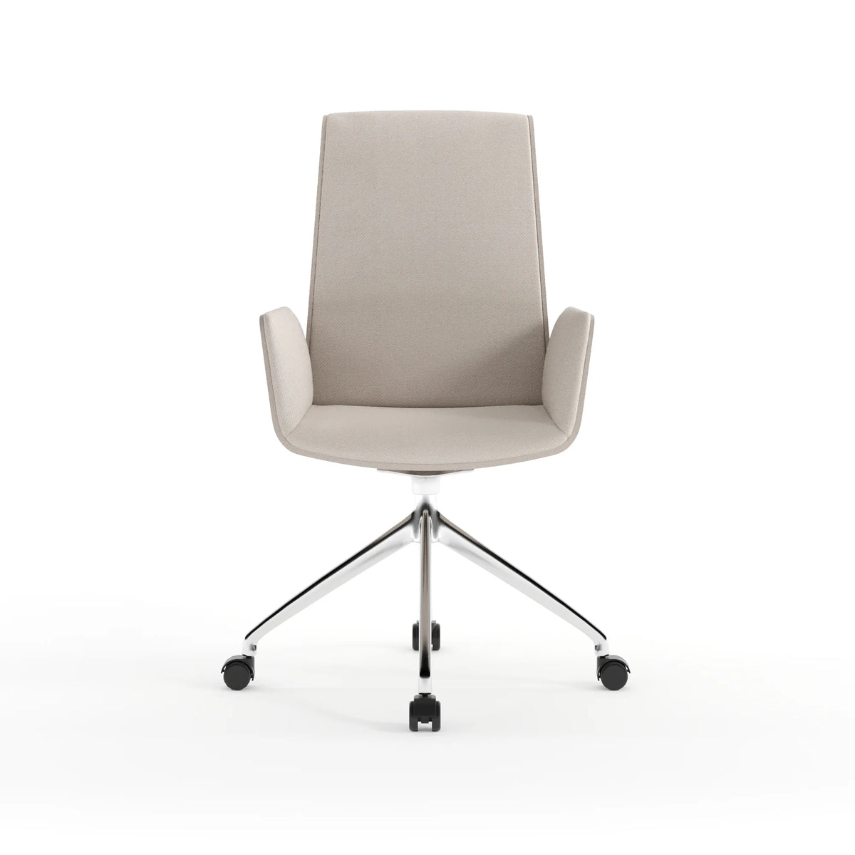 Hug Executive HUG325 Office Task Chair - Polished Aluminium/Fabric G2 (Relate 0101)-3