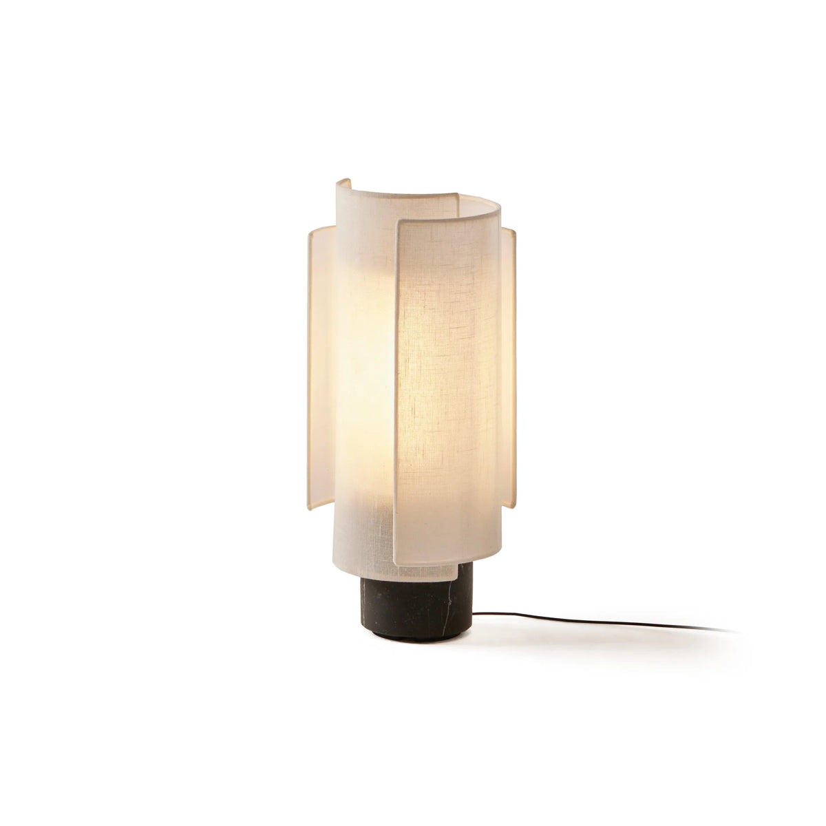 Rio RIL300 Table Lamp - Marquinia/Cotton Shade