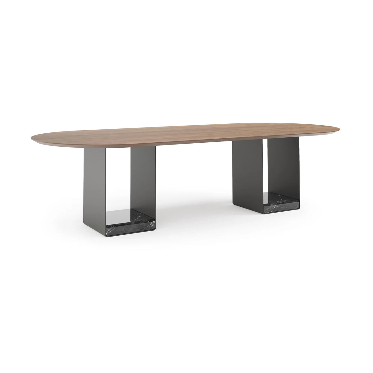 Vacia VAC300 Dining Table - Black/Marquinia/Super Matt Walnut