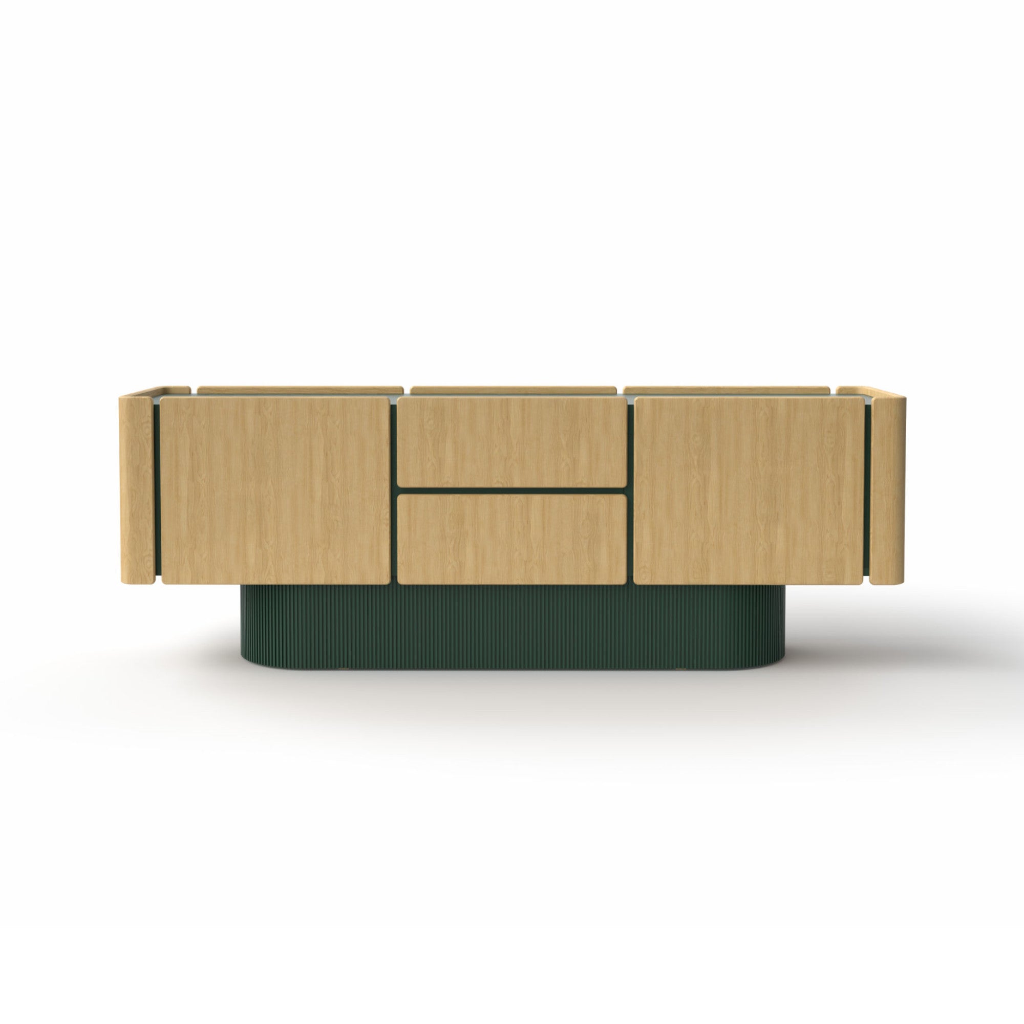 Dune DUN342 Sideboard - Supermatte Oak/Forest Green