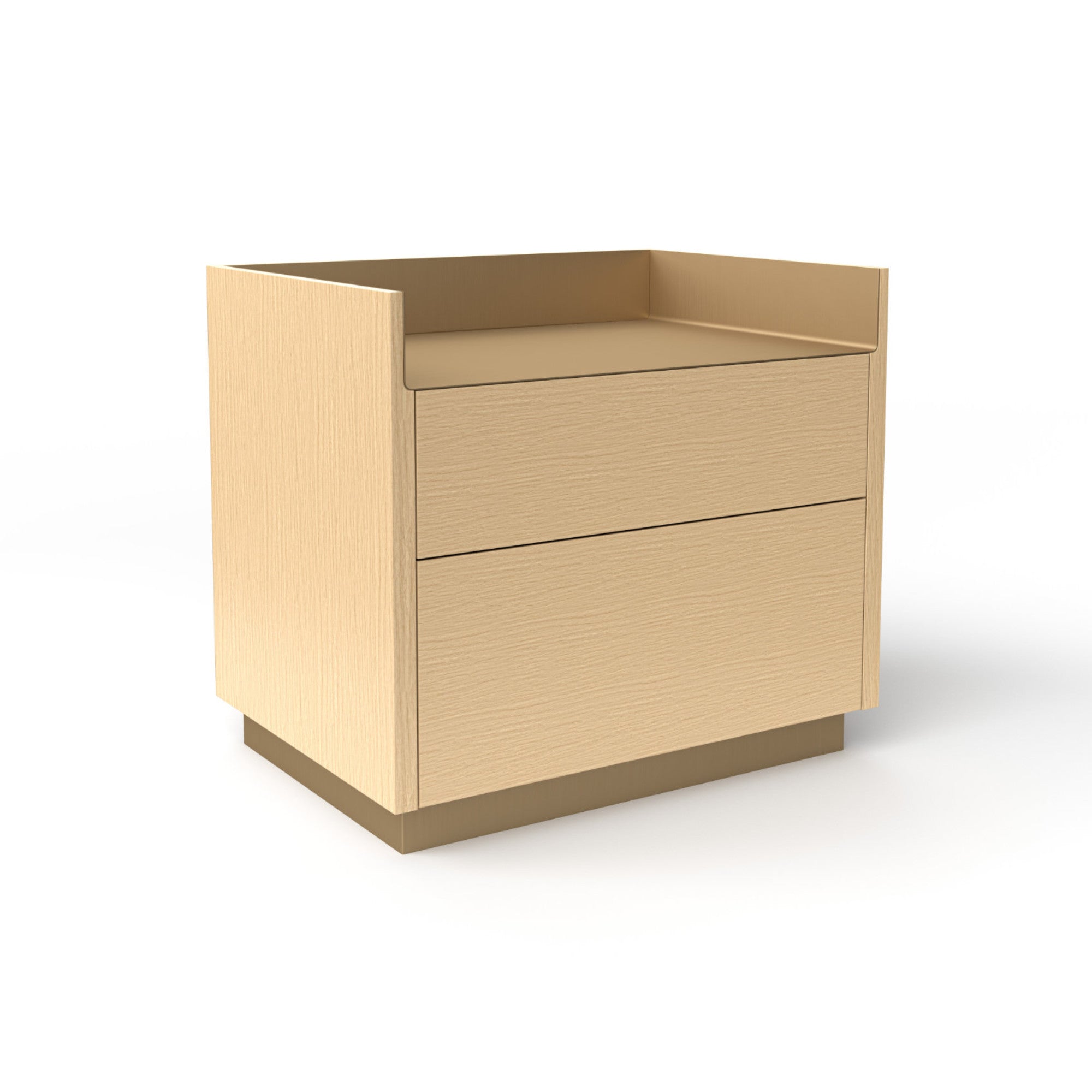 Stockholm STH105.6 Bedside Table - Bronze/Whitened Oak/Bronze-1