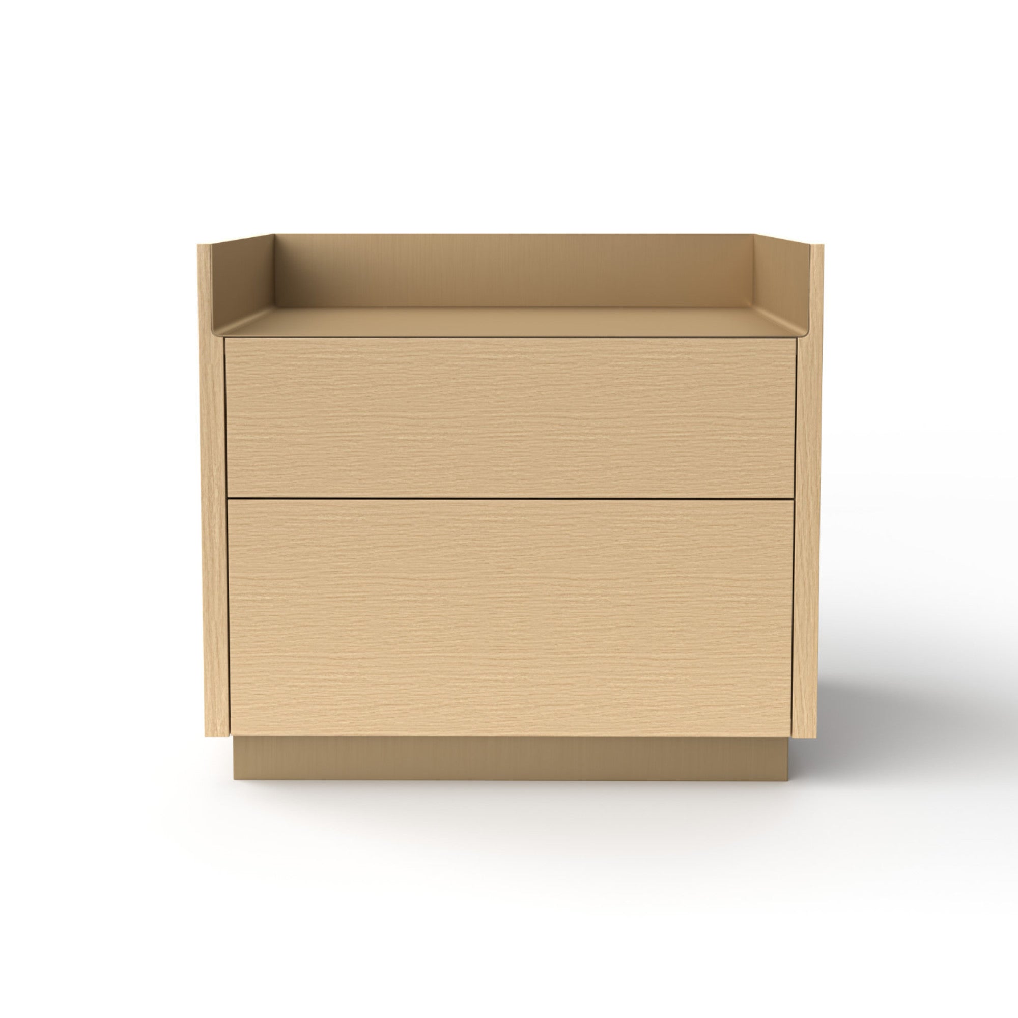 Stockholm STH105.6 Bedside Table - Bronze/Whitened Oak/Bronze-3