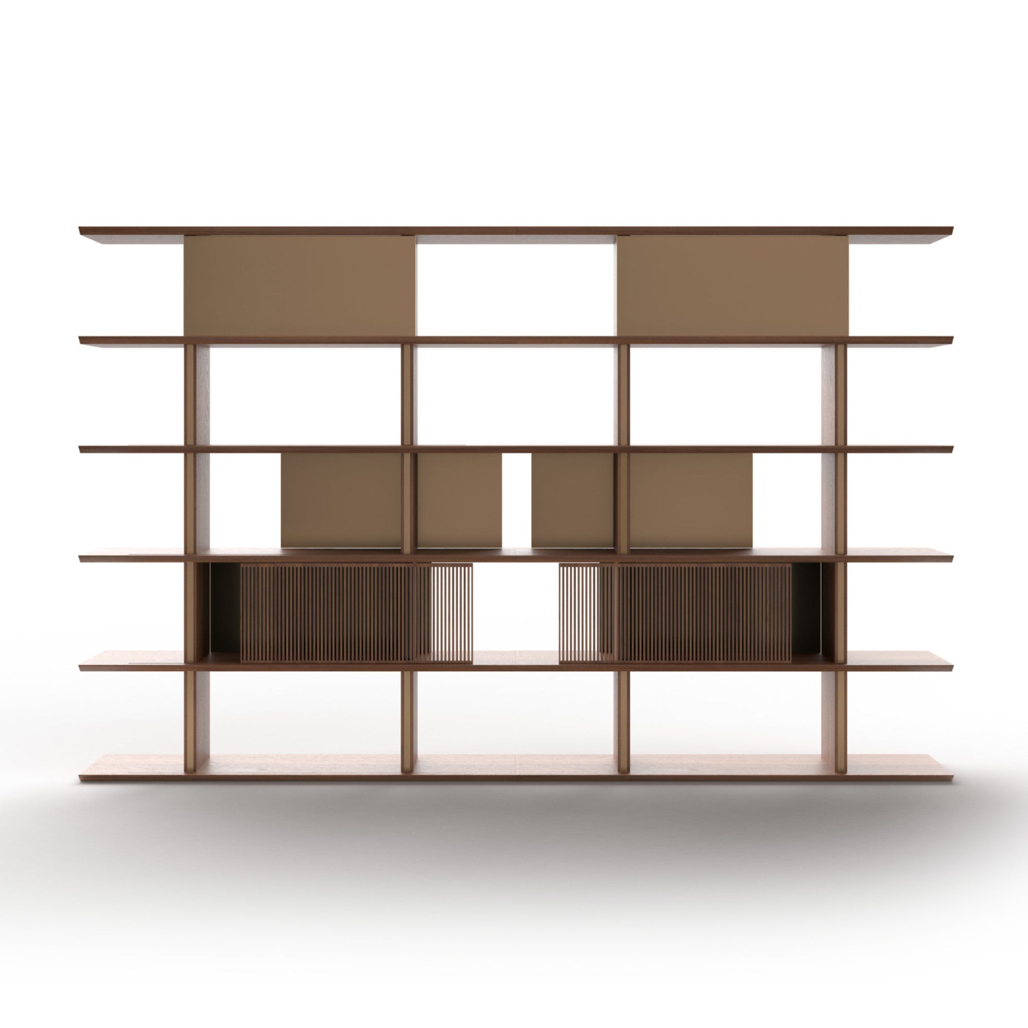 Stockholm Bookcase - Bronze/Walnut Stained Walnut-3
