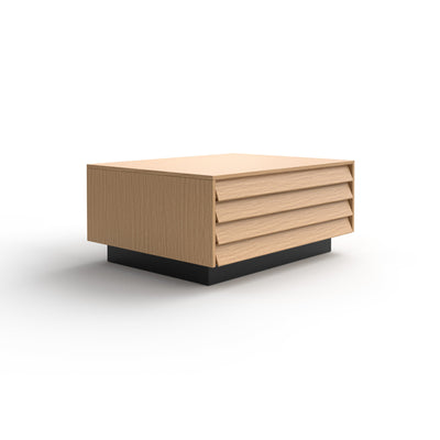 Sussex SSX141.6 Bedside Table - Black/Super-Matt Oak