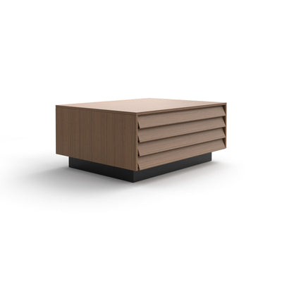 Sussex SSX141.6 Bedside Table - Black/Super-Matt Walnut