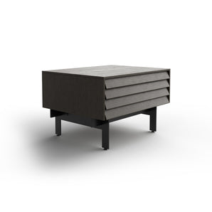 Sussex SSX141.ZOC410 Bedside Table - Black/Dark Grey Stained Oak