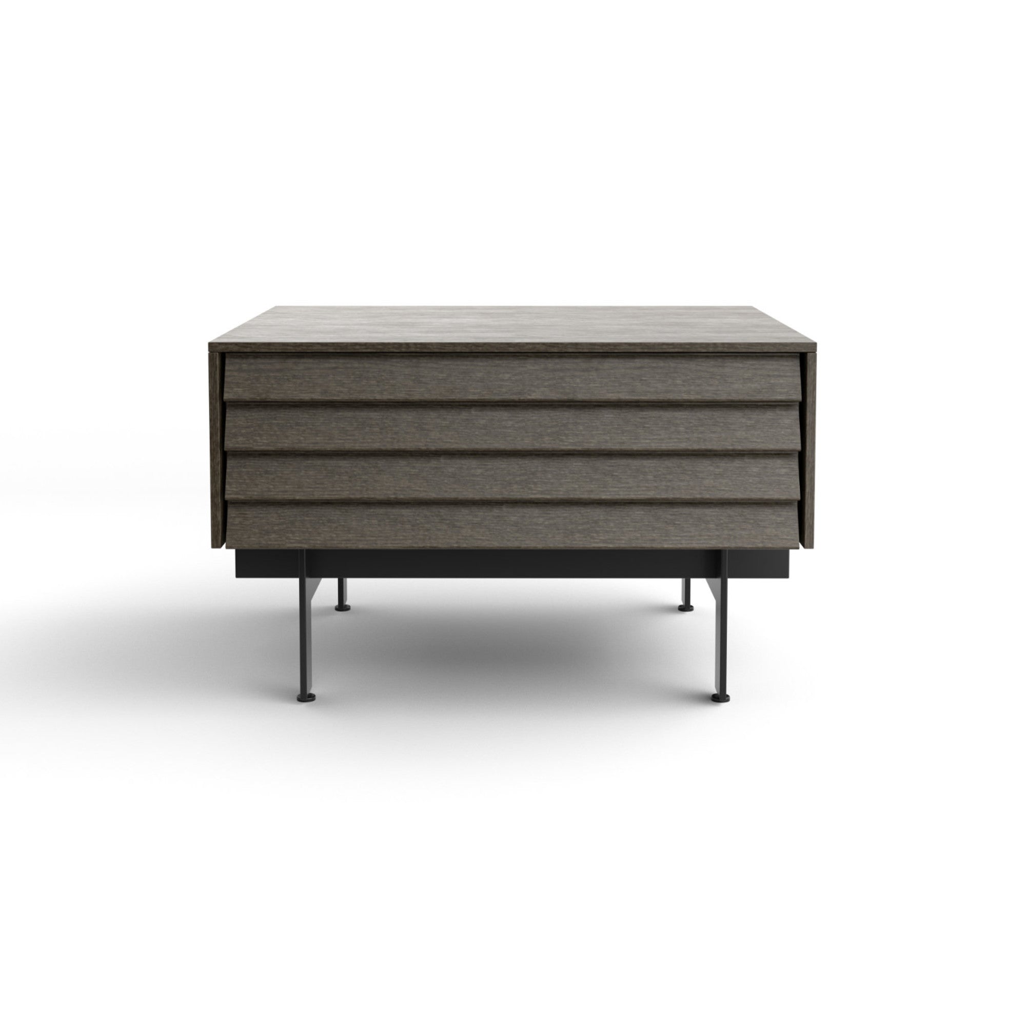 Sussex SSX141.17 Bedside Table - Black/Dark Grey Stained Oak