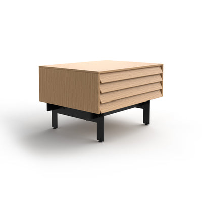 Sussex SSX141.17 Bedside Table - Black/Super-Matt Oak