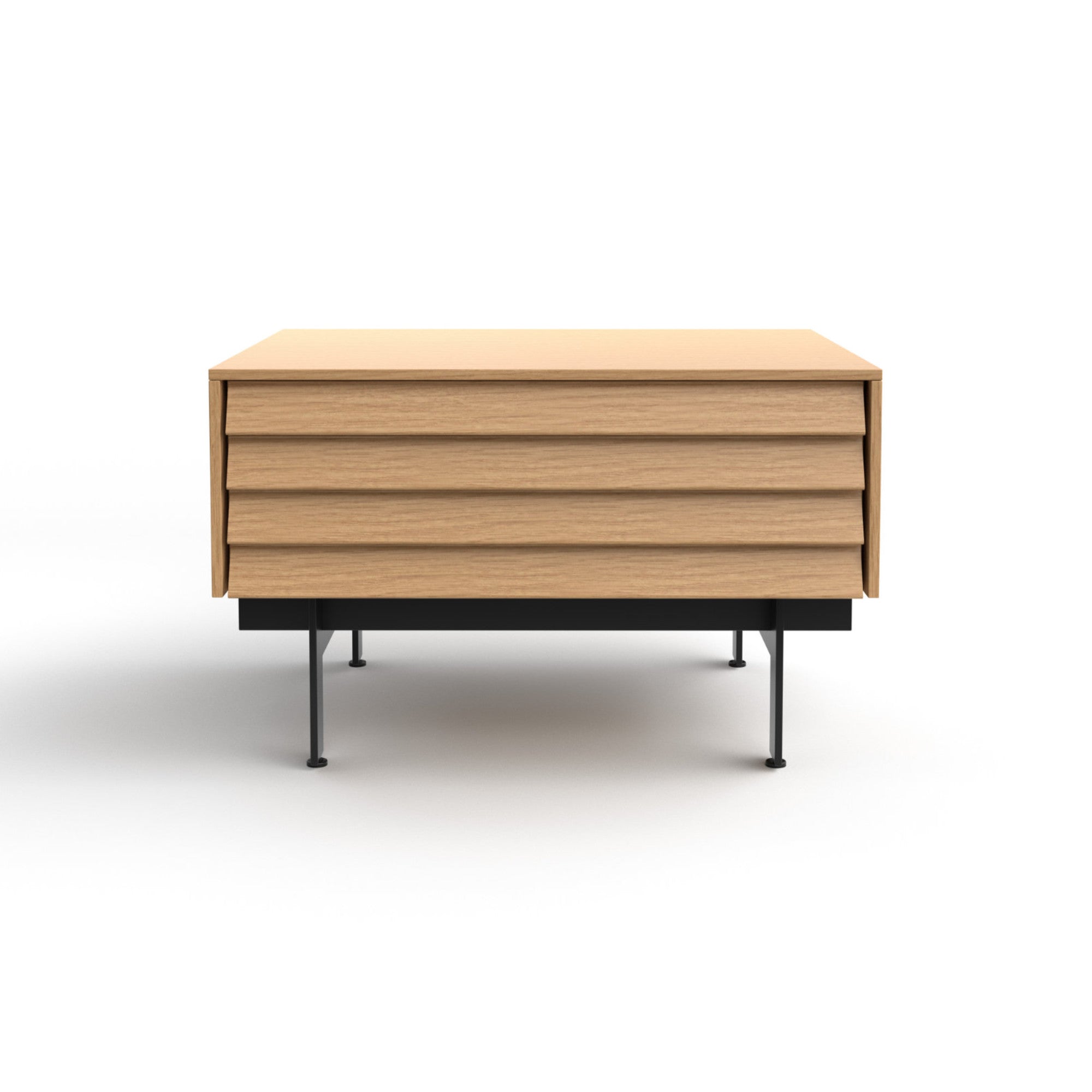 Sussex SSX141.17 Bedside Table - Black/Super-Matt Oak