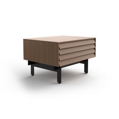 Sussex SSX141 Bedside Table - Black/Super-Matt Walnut