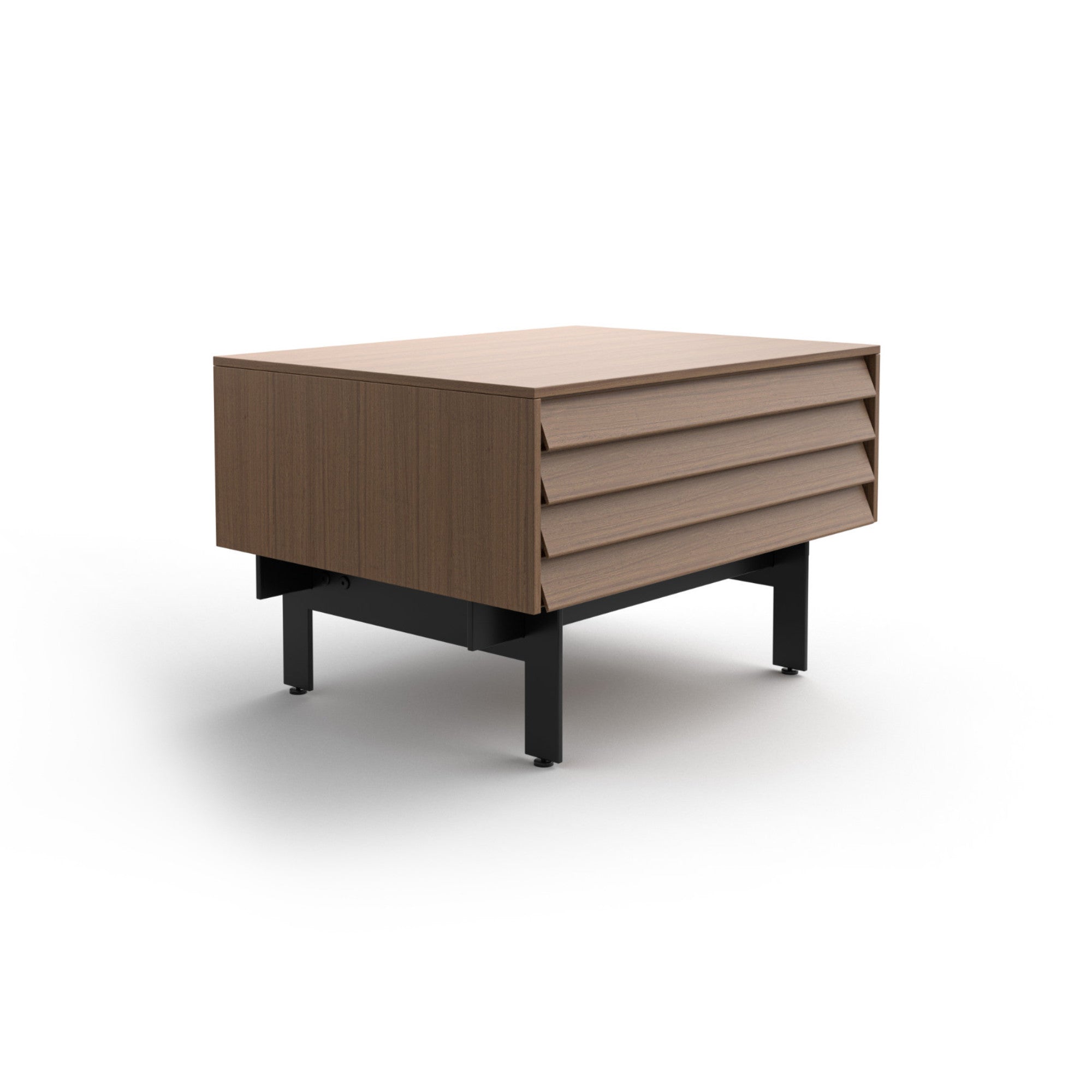 Sussex SSX141 Bedside Table - Black/Super-Matt Walnut-1