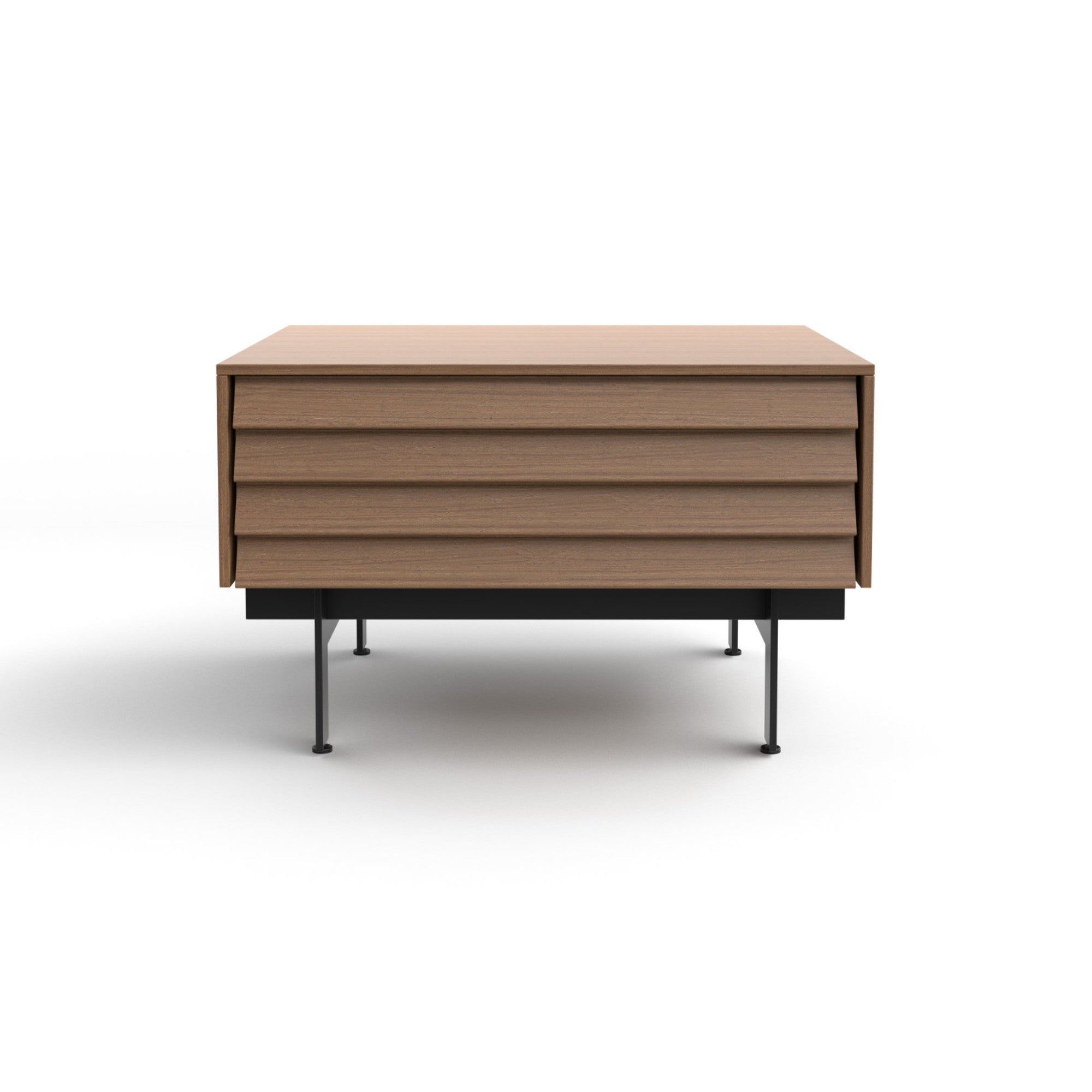 Sussex SSX141 Bedside Table - Black/Super-Matt Walnut-2