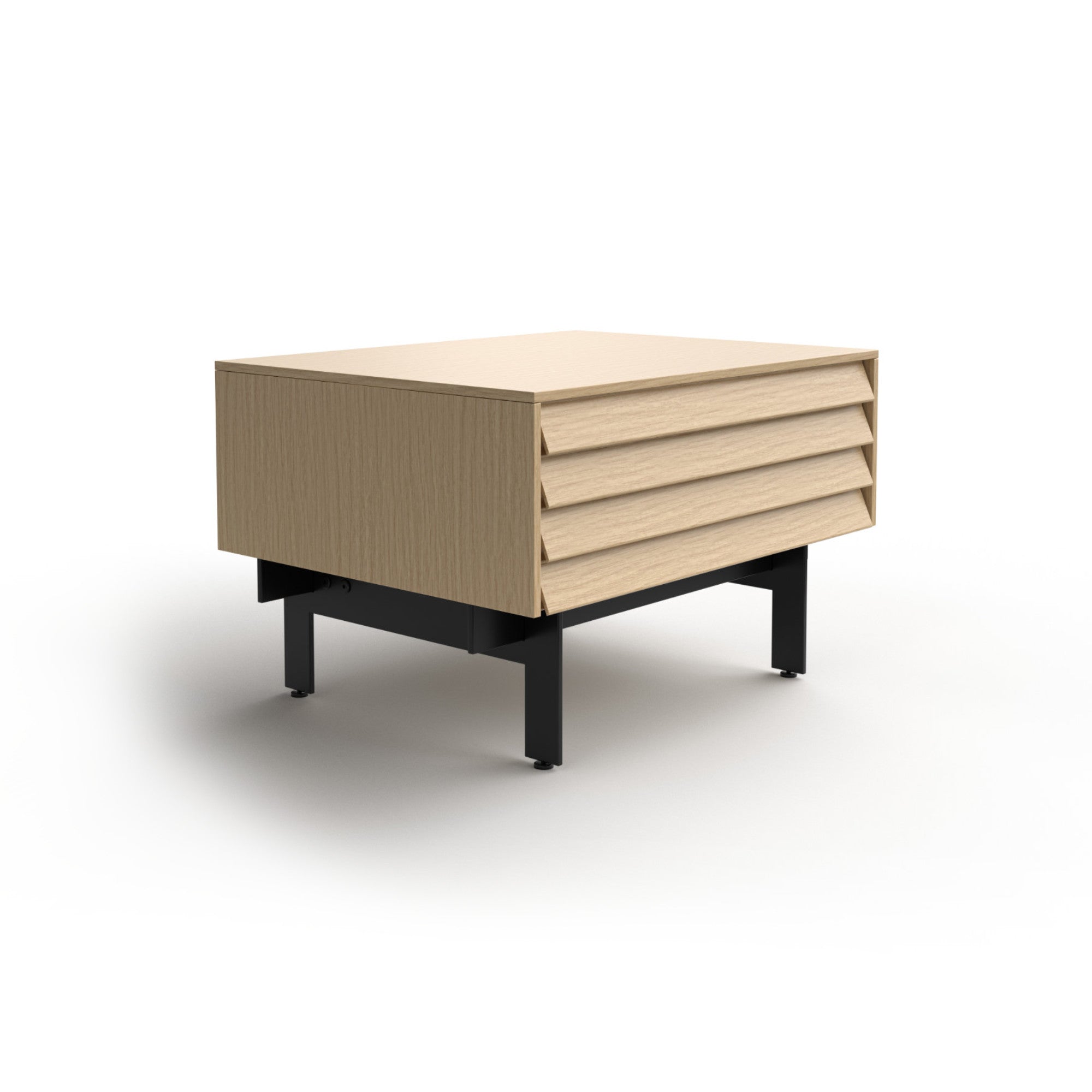 Sussex SSX141 Bedside Table - Black/Whitened Oak