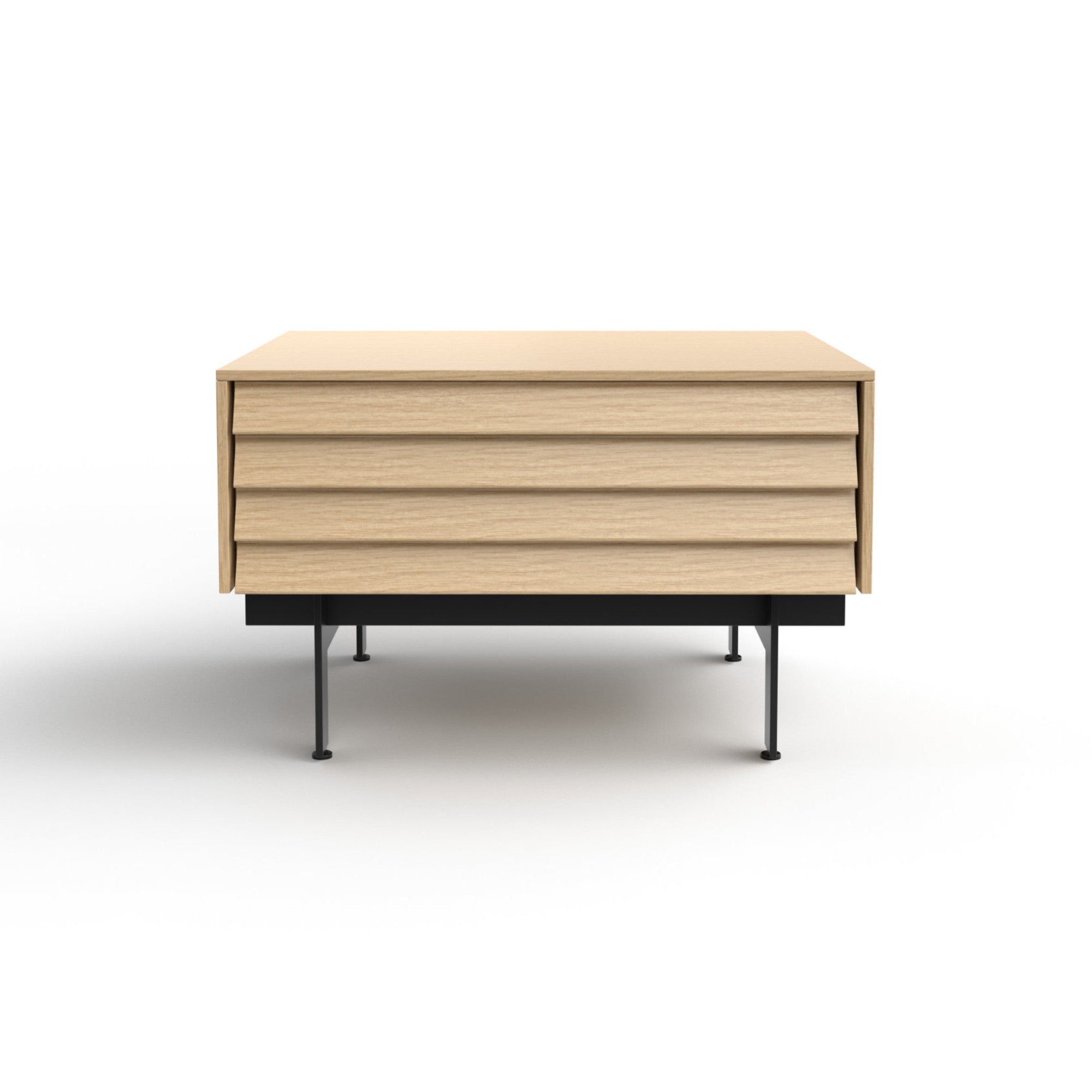 Sussex SSX141 Bedside Table - Black/Whitened Oak