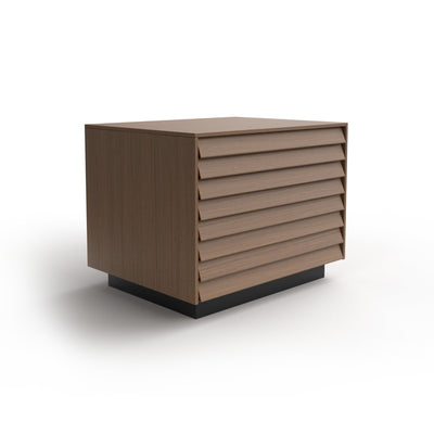 Sussex SSX142.6 Bedside Table - Black/Super-Matt Walnut