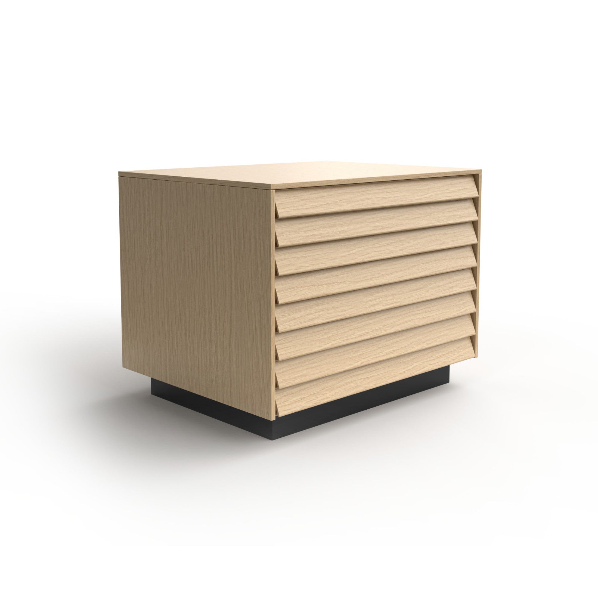 Sussex SSX142 Bedside Table - Black/Whitened Oak