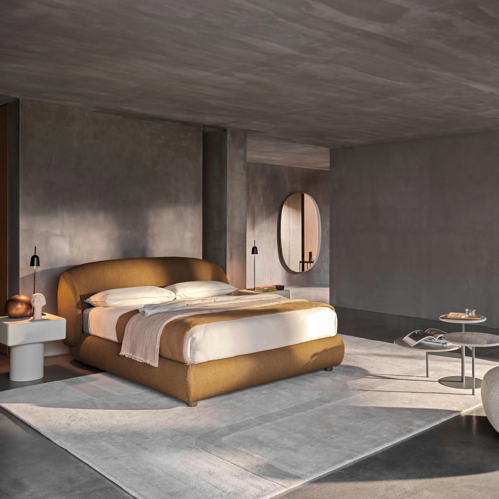 Pacific 160 Bed - Eucalypto Dyed/Fabric M (Medley 018)