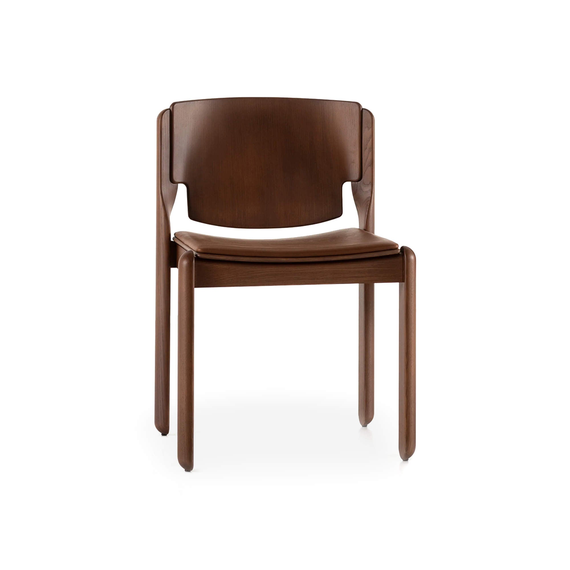 Paola 0PALSD01 Dining Chair - Walnut/Leather U (Ulex 05)-1