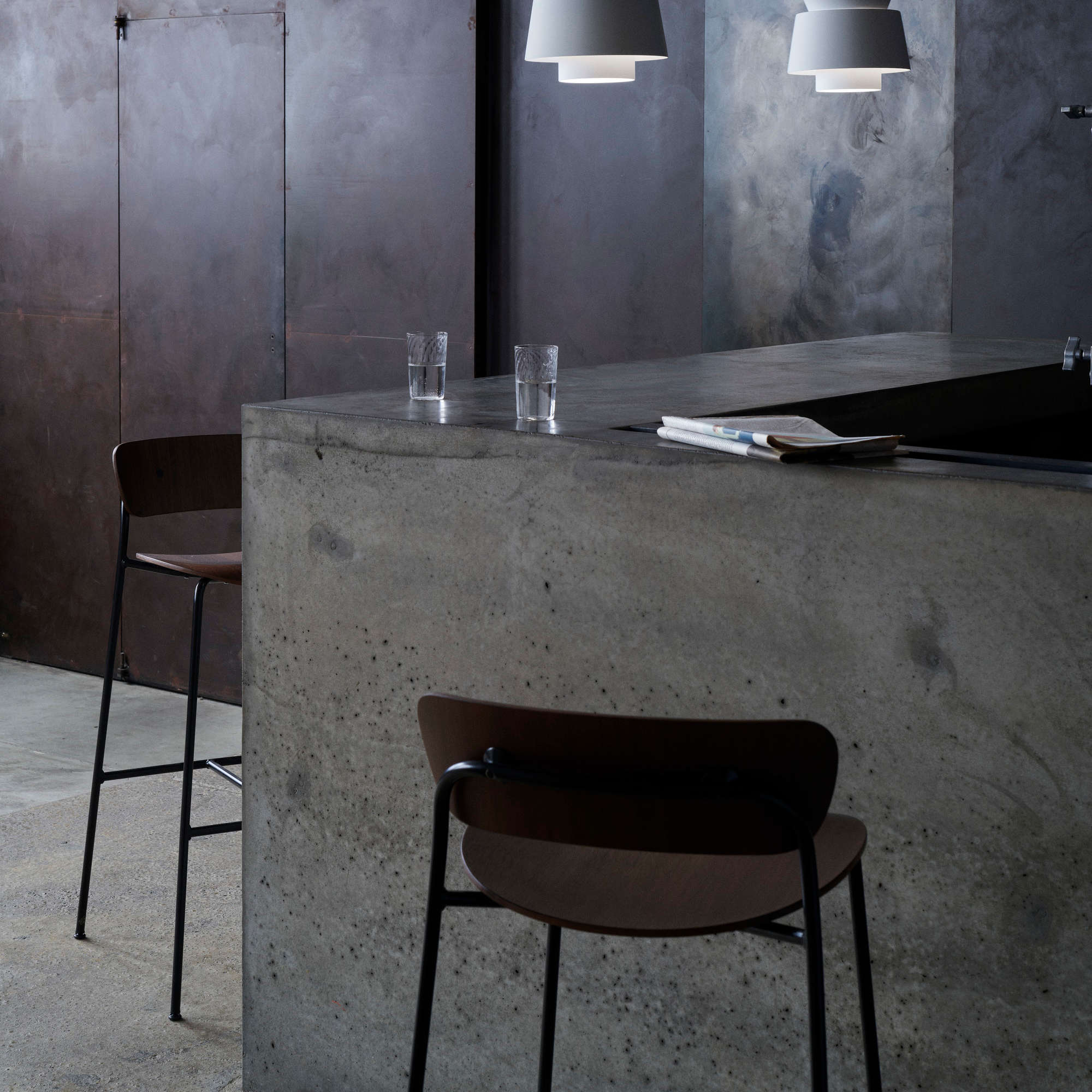 Pavilion AV9 Bar Stool - Walnut