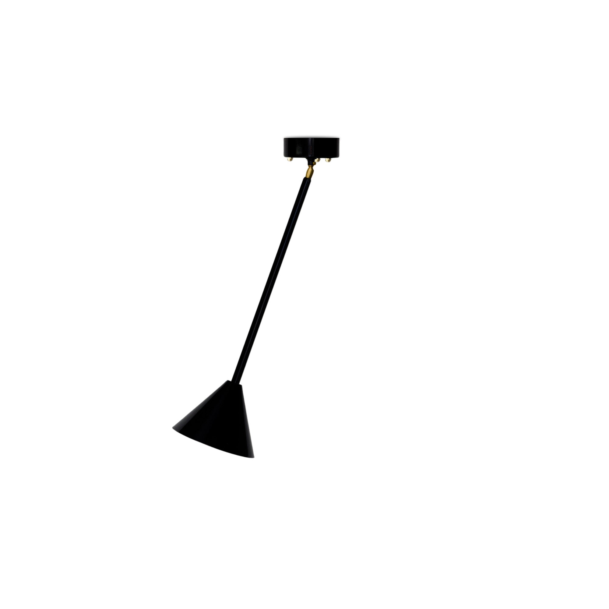 Periscope Cone Slanted Pendant Lamp - Black/Brass