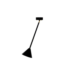 مصباح متدلي مخروطي الشكل مائل من بيريسكوب - أسود/نحاسي
