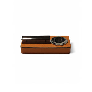 Pinar Cigar Ashtray - Leather A (Calfskin Golf Siena G08)