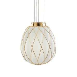 Pinecone Pendant Lamp - White/Gold