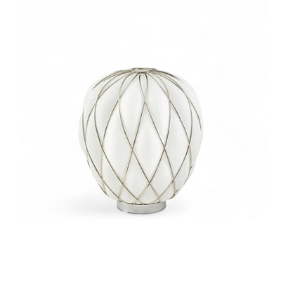 Pinecone Table Lamp - Chrome/White