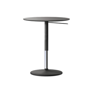 Pix 50 Side Table - Black Powdercoated Metal (V39)/Black Lacquered MDF (M04)