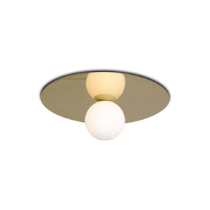 Plate and Sphere Large Ceiling Lamp