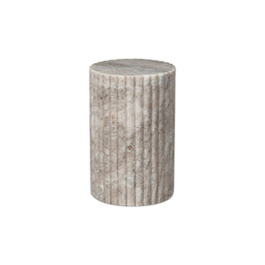 Platon Canister - H15/Light Brown Marble