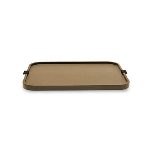 Puccini Rectangular Tray - Bronze/Leather A (Calfskin Nappa Mud F21)