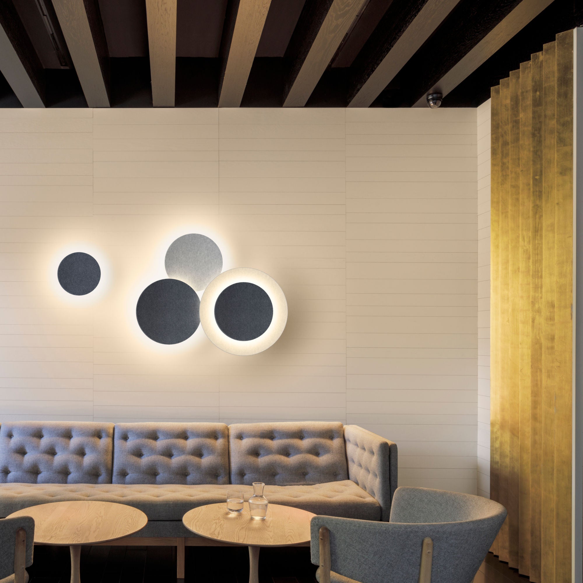 Puck Wall Art 5491 Wall Lamp - Brown M1/Black Grey