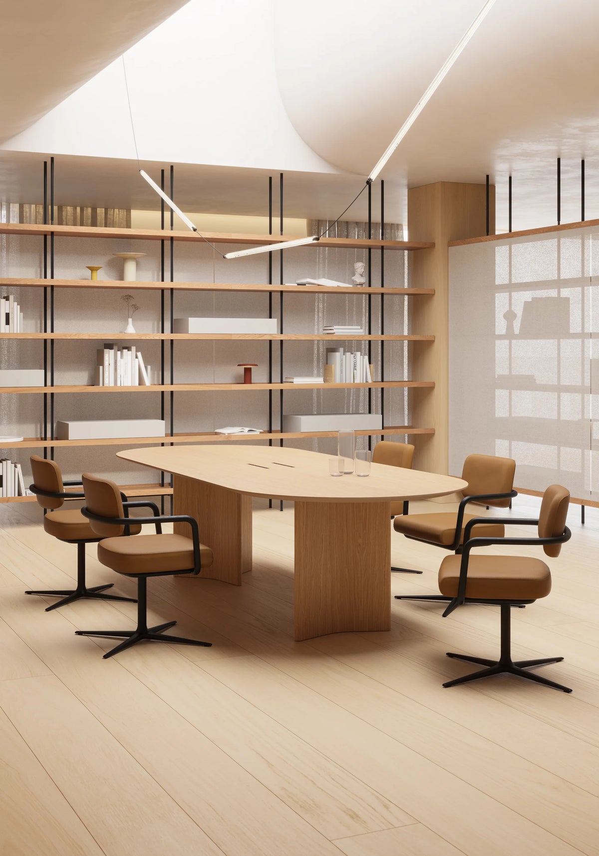 Legado LEG107 Office Task Chair - Black/Leather G2 (Valencia Camel 107-2116)