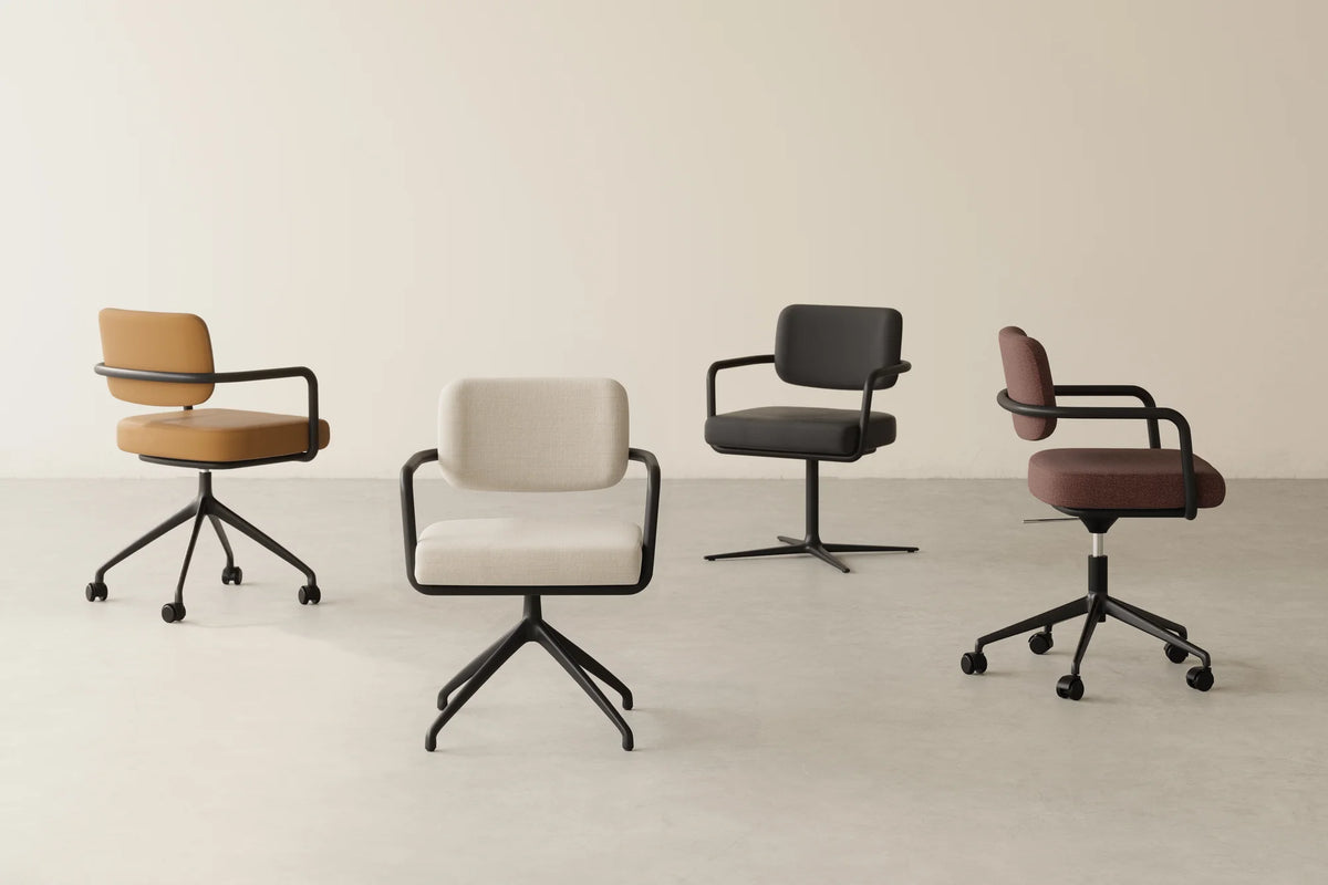 Legado LEG107 Office Task Chair - Black/Leather G2 (Valencia Camel 107-2116)-5