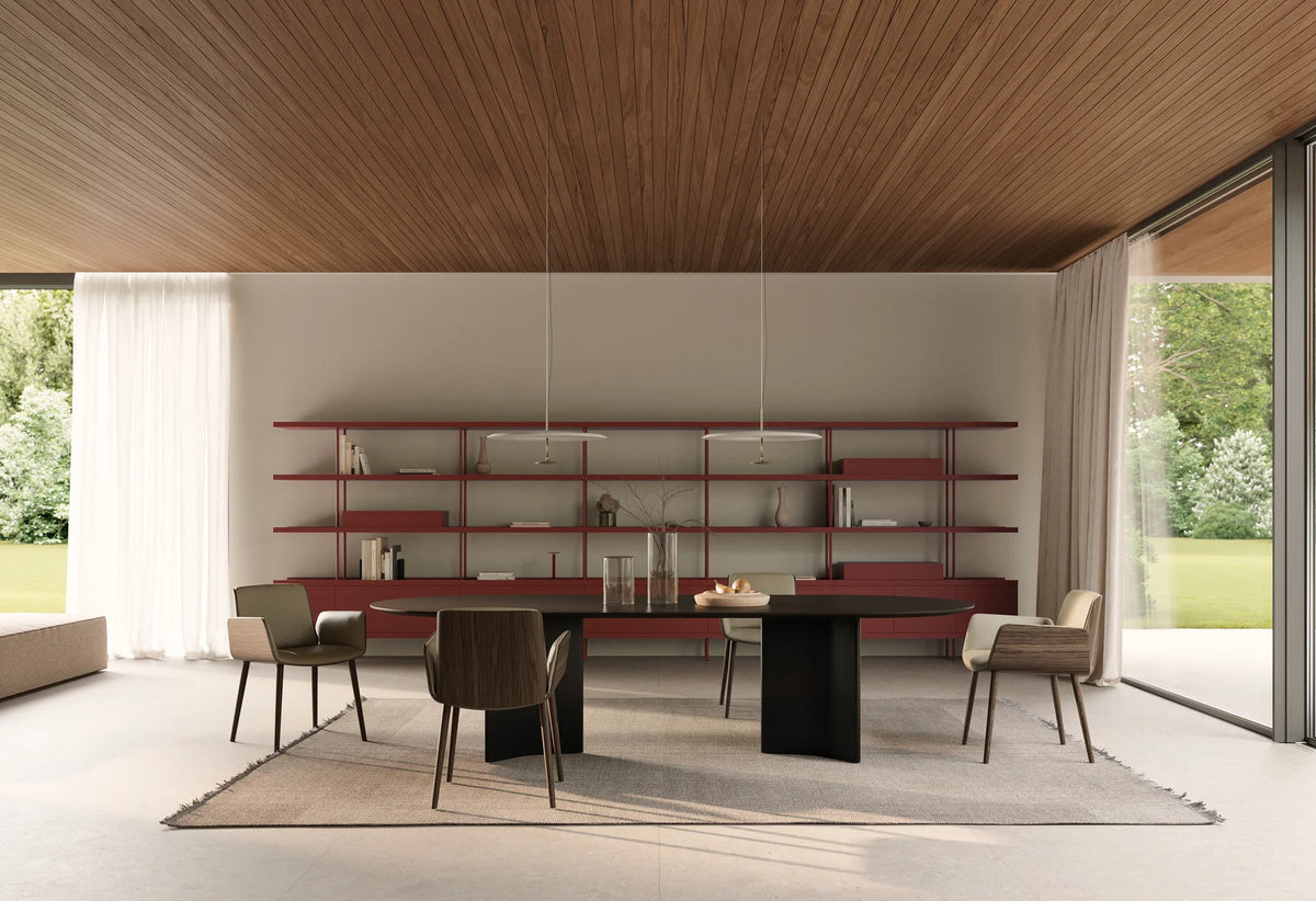 Column CLM300 Dining Table - Ebony Stained Oak