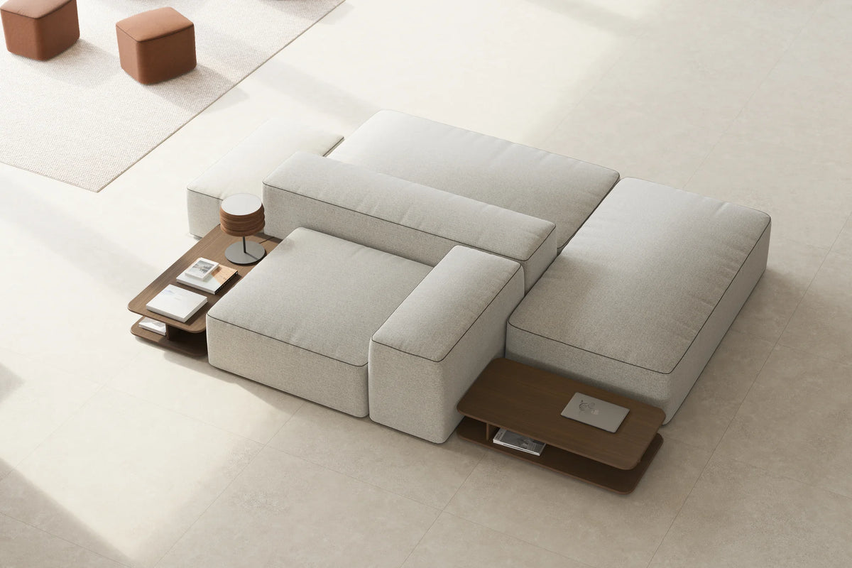 Corte CRM125 with Wheels Coffee Table - Super Matt Oak-5