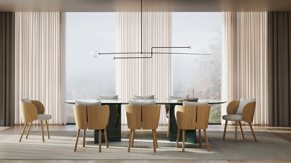 Gonna GON101 Dining Chair - Super Matt Oak/Fabric G2 (Icona 05 Ivory)-4