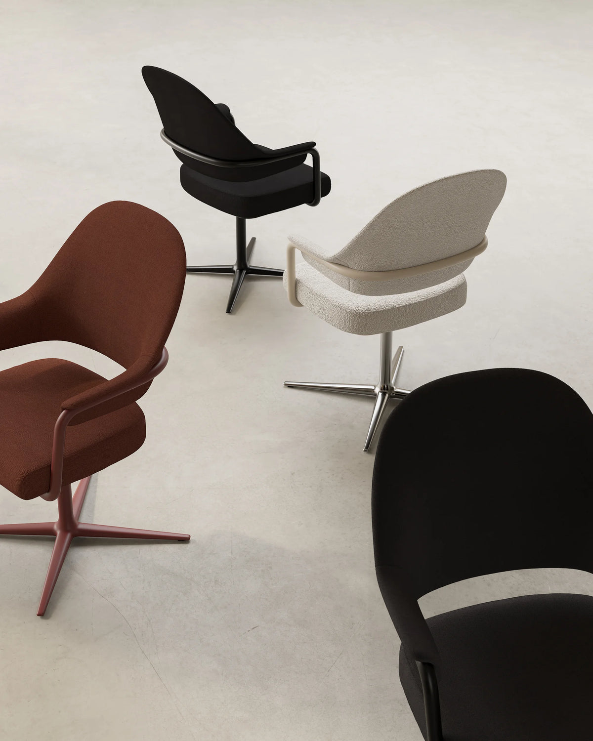 Hidalgo HID107 Office Task Chair - Oxide Red/Fabric G2 (Relate 0371 Reddish Brown)