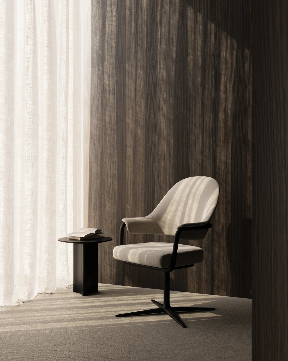 Hidalgo HID107 Office Task Chair - Black/Fabric G5 (Laguna Black)-4