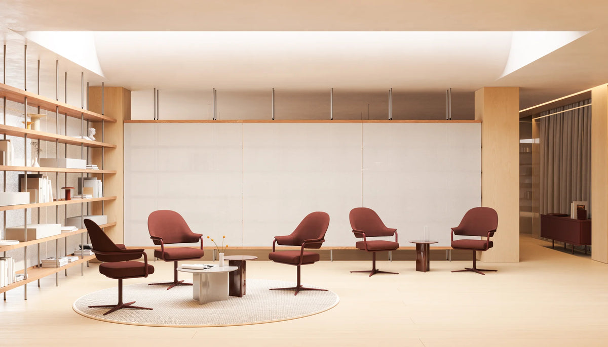 Hidalgo HID107 Office Task Chair - Oxide Red/Fabric G2 (Relate 0371 Reddish Brown)-6