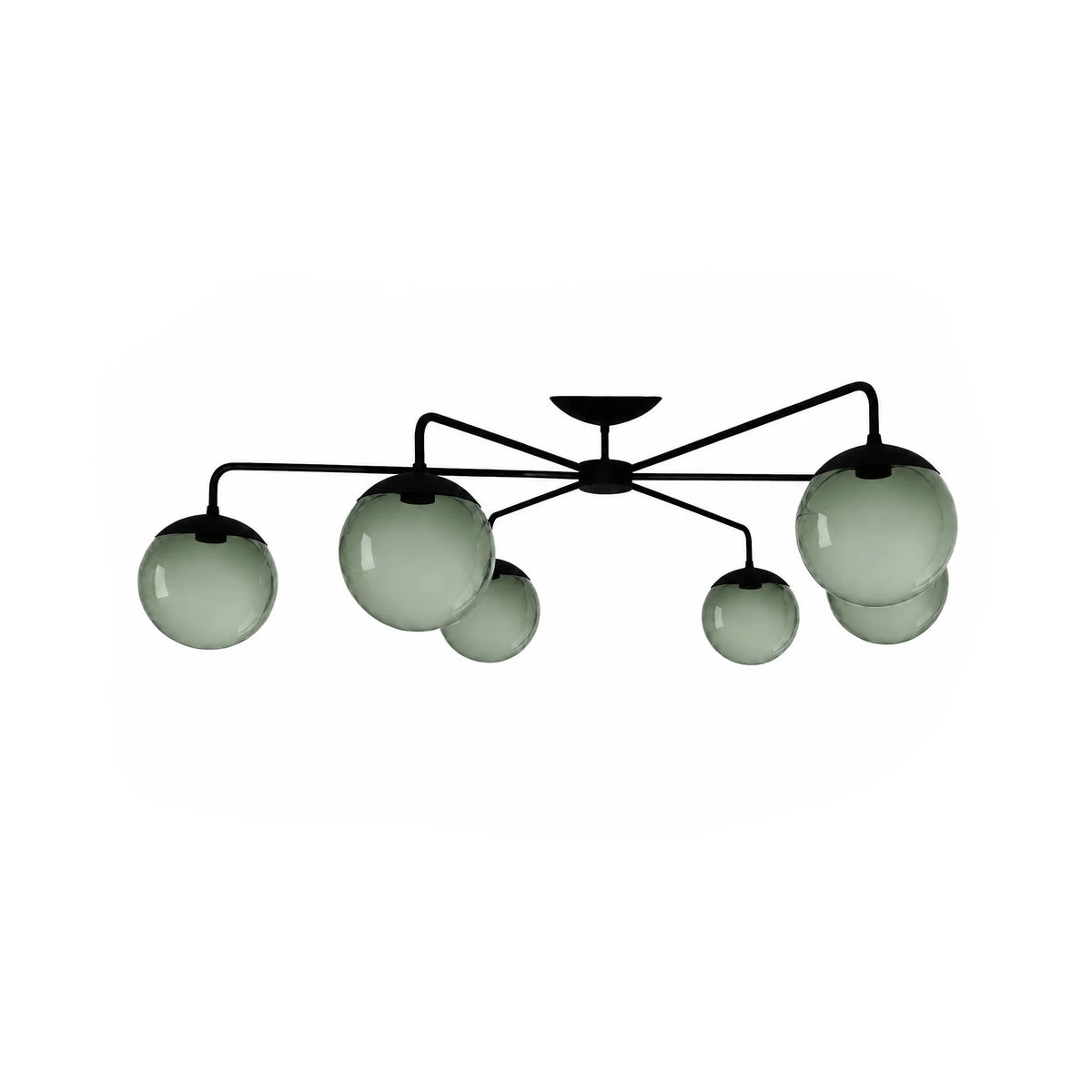 Lord Ceiling Lamp - Black/Smoke Glass-1