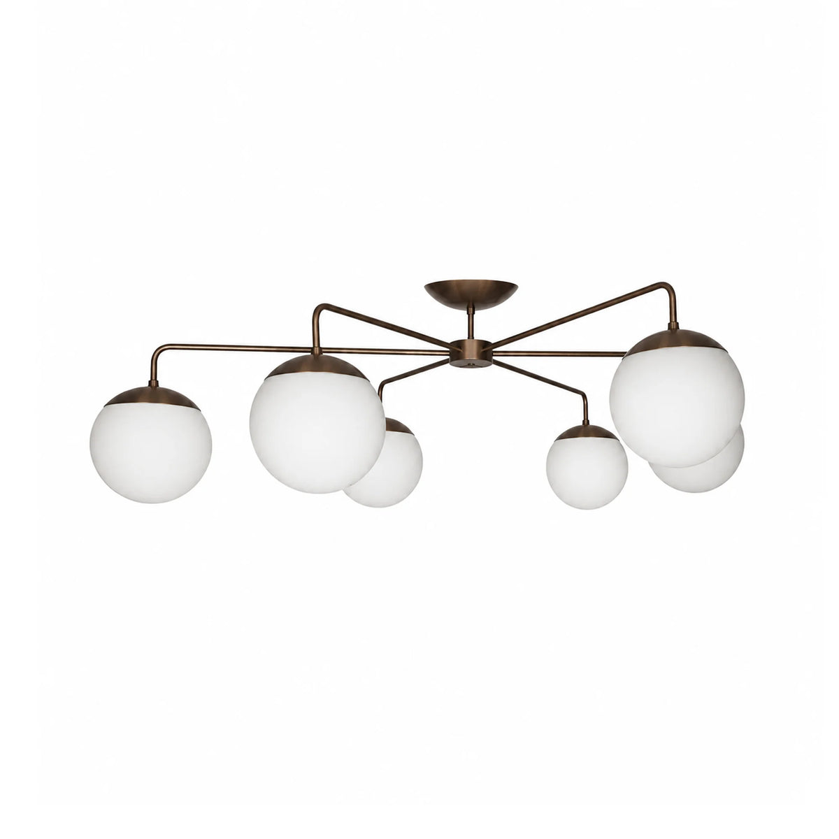 Lord Ceiling Lamp - Bronze Colored/Opal Glass-1