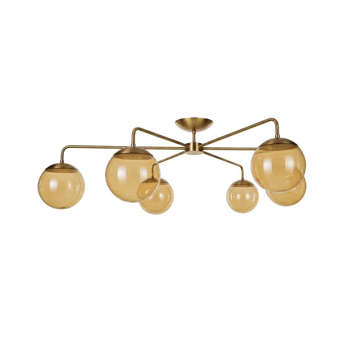 Lord Ceiling Lamp - Brass/Brown Glass-1