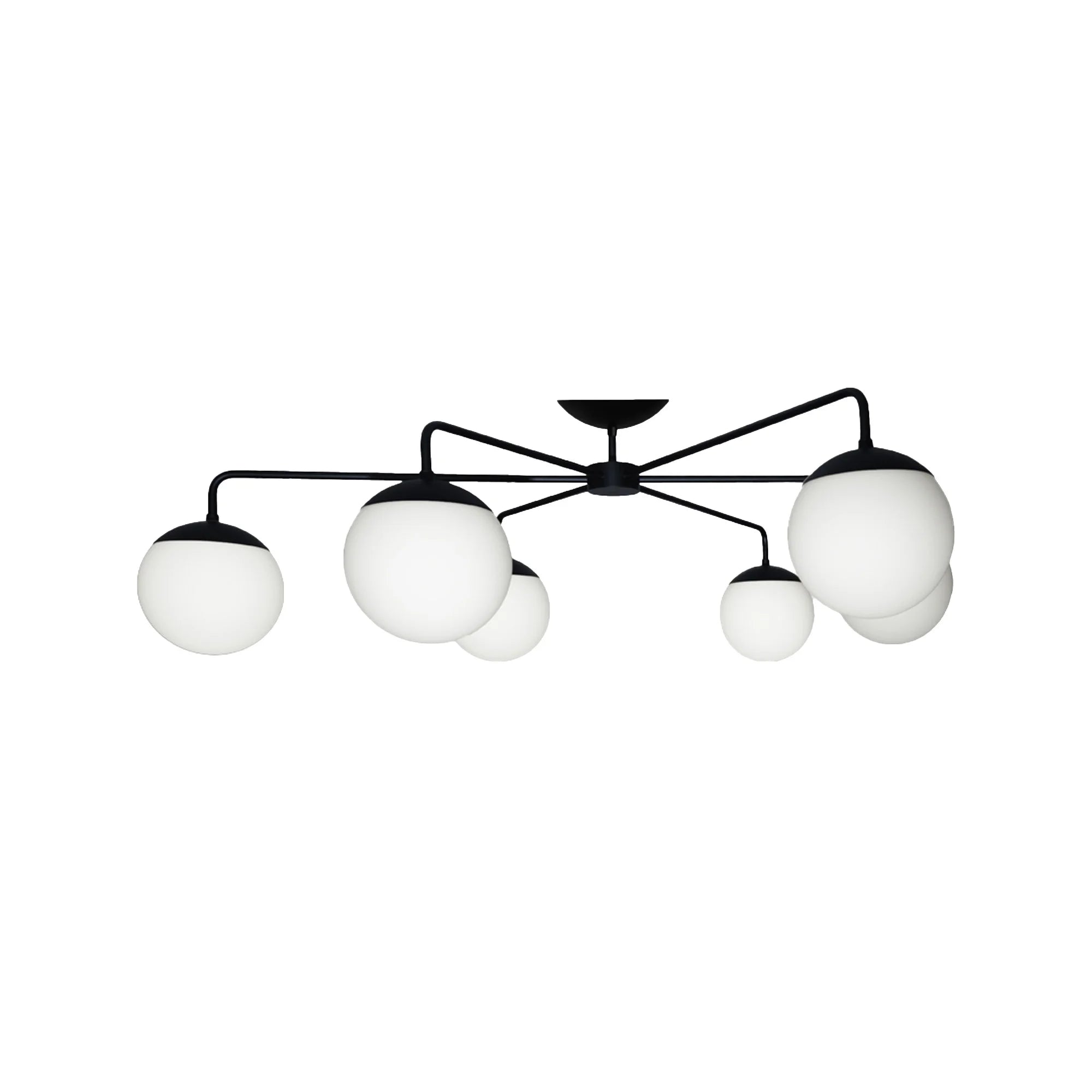 Lord Ceiling Lamp - Black/Opal Glass-1