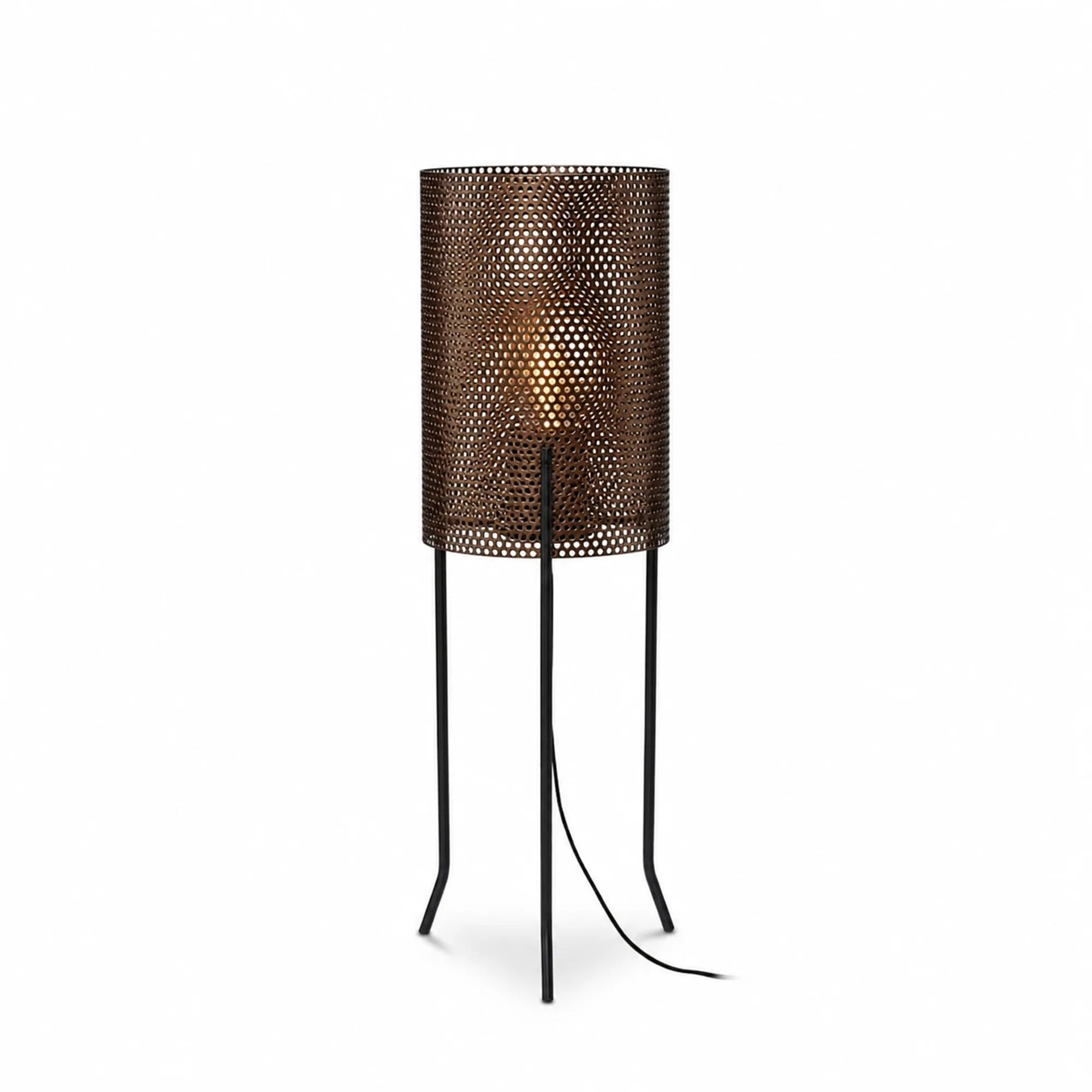 Vouge Tripod Floor Lamp - Bronze Coloured/Black-1