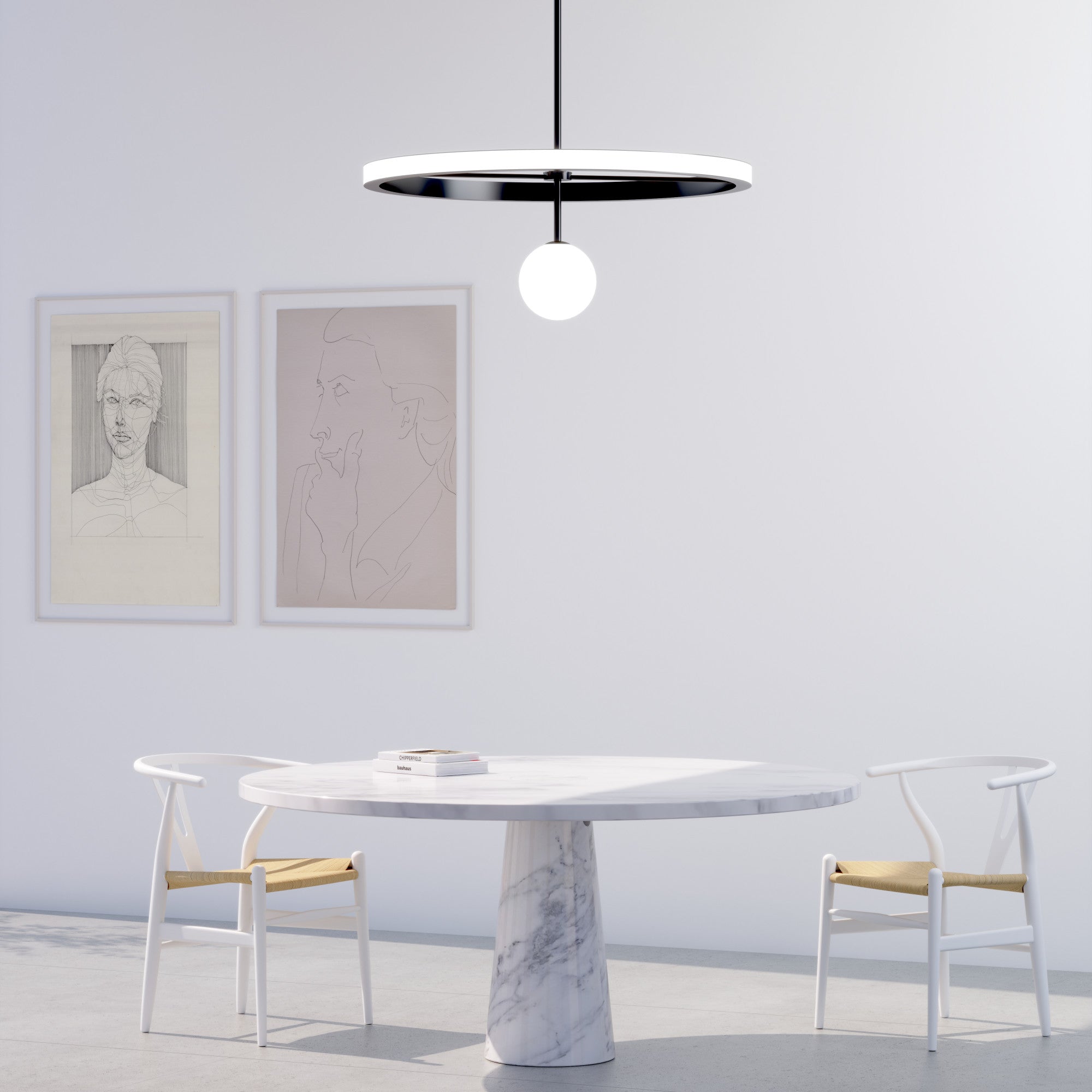 Ring Pendant Lamp - Black