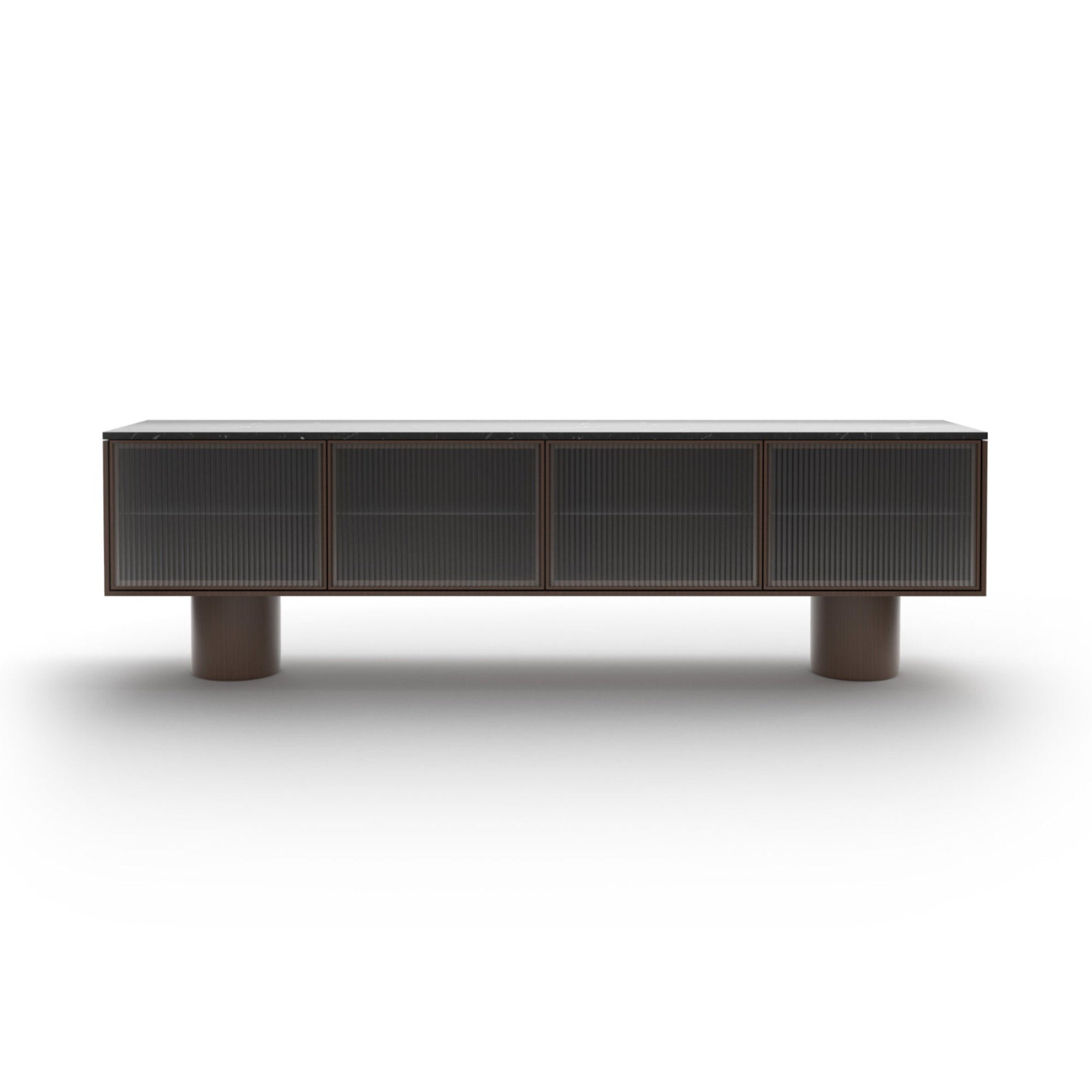 Rio RIO400 Sideboard - Walnut Stained Walnut / Honed Marquina Marble-3